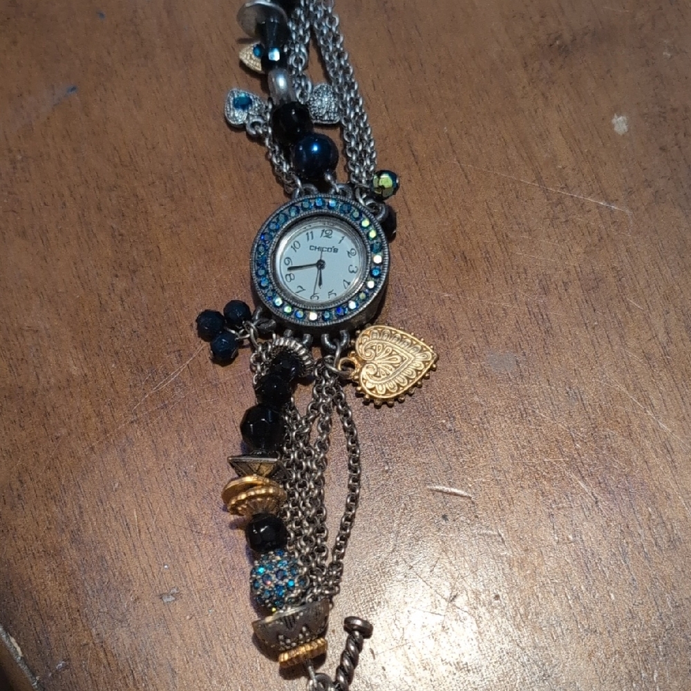 Chaps Silver and Black Women's Watch
